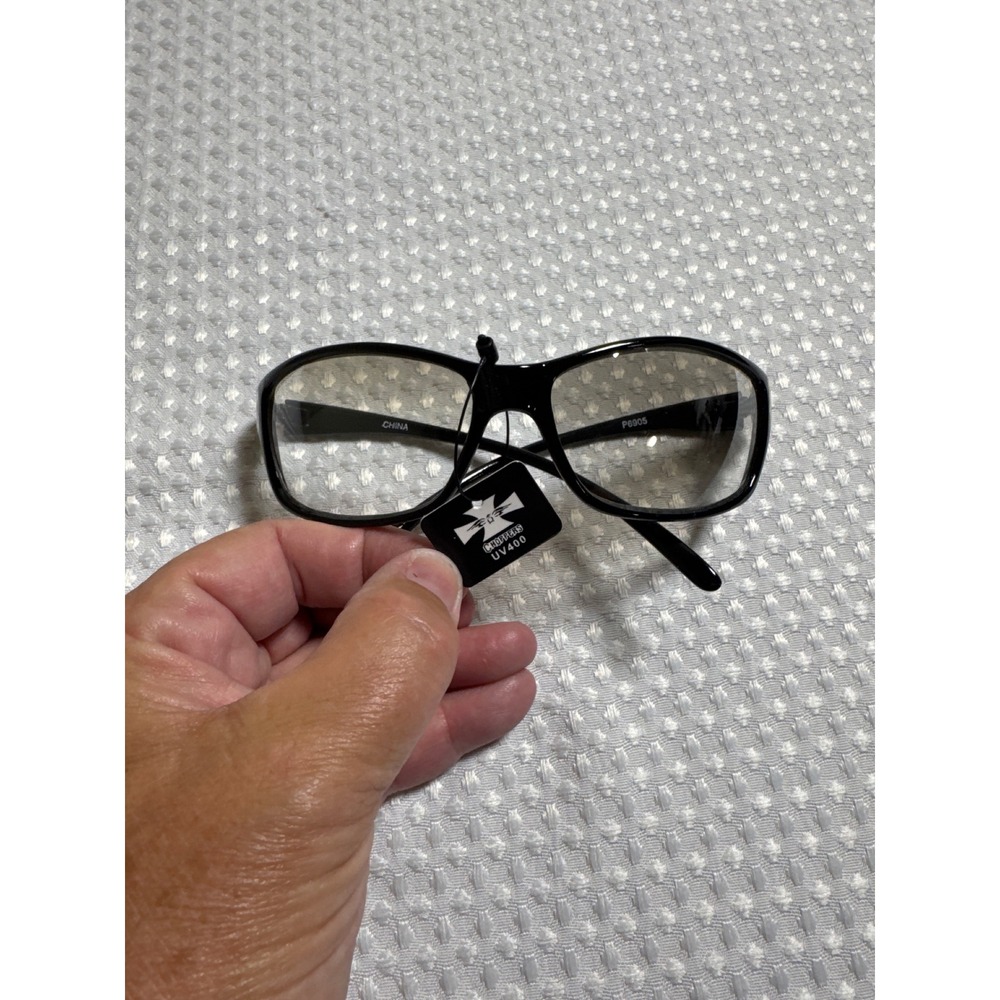 Choppers Riding Glasses Men P6905 Black Flame UV400 NWT